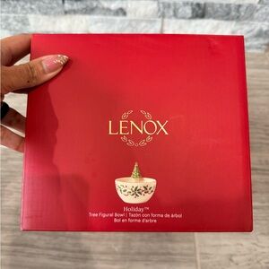 Lenox Holiday Tree Figural Bowl - Red and Green